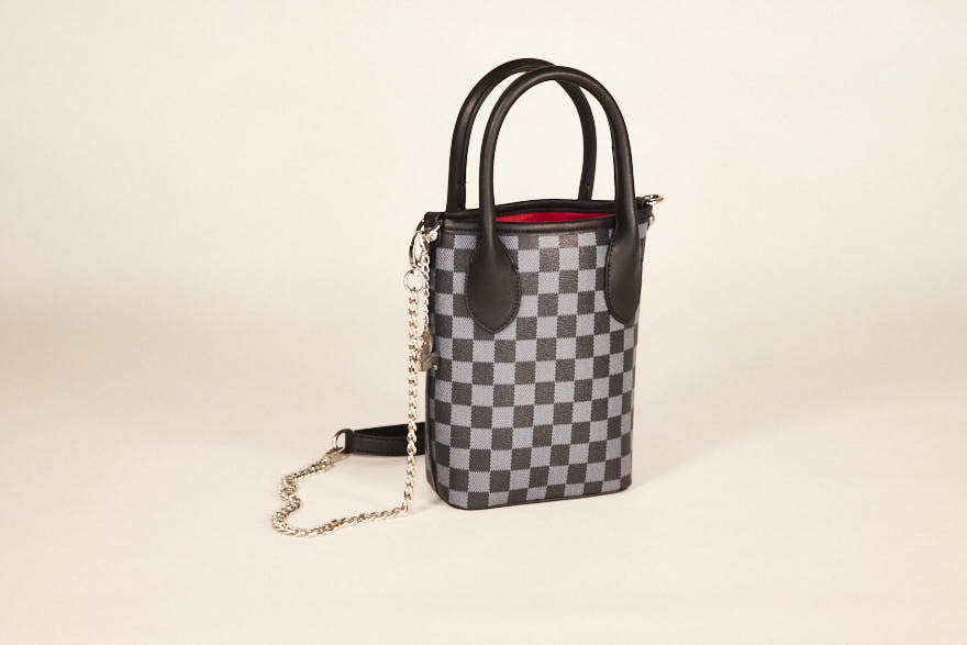 Gray Checkered Bag – SPOILED FOXX