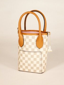 Tan Checkered Bag